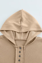 Load image into Gallery viewer, Quarter-Button Exposed Seam Dropped Shoulder Hoodie
