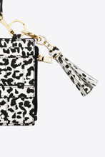 Load image into Gallery viewer, Leopard Tassel Keychain with Wallet
