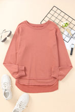 Load image into Gallery viewer, Side Slit Drop Shoulder Sweatshirt
