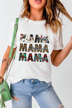 Load image into Gallery viewer, MAMA Graphic Cuffed Round Neck Tee Shirt
