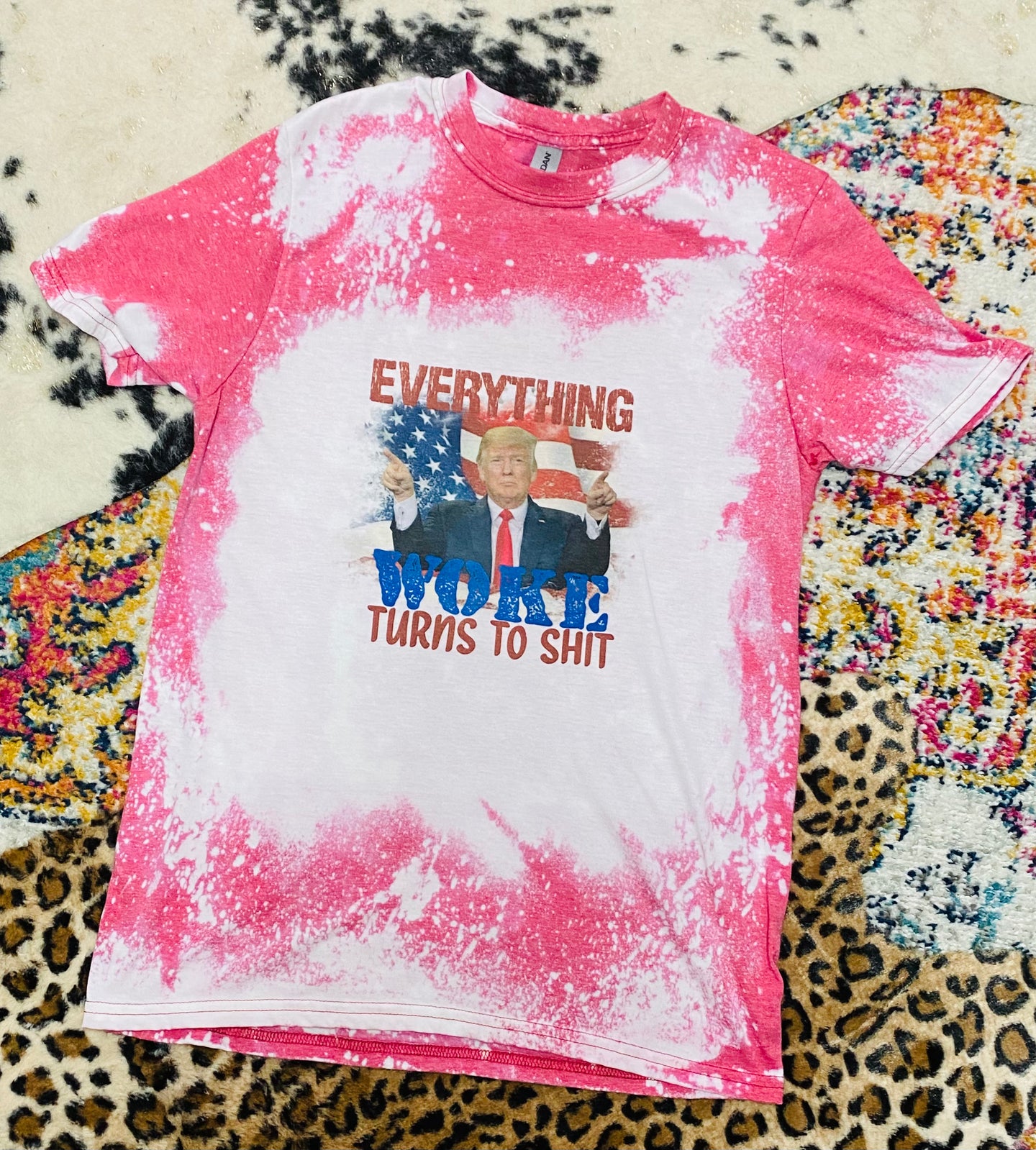 “Everything Woke Turns” Bleached T-Shirt