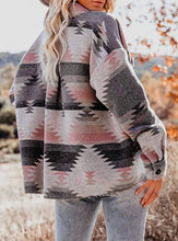 Load image into Gallery viewer, Pink &amp; Grey Aztec Western Jacket
