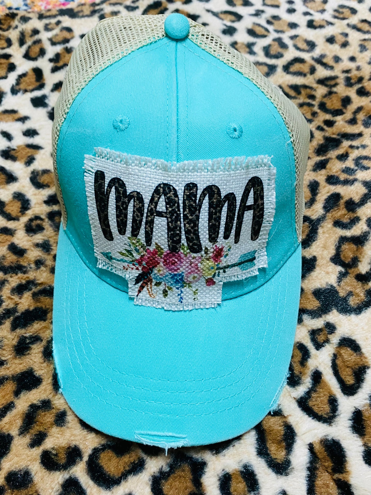 Blue Distressed Hat 