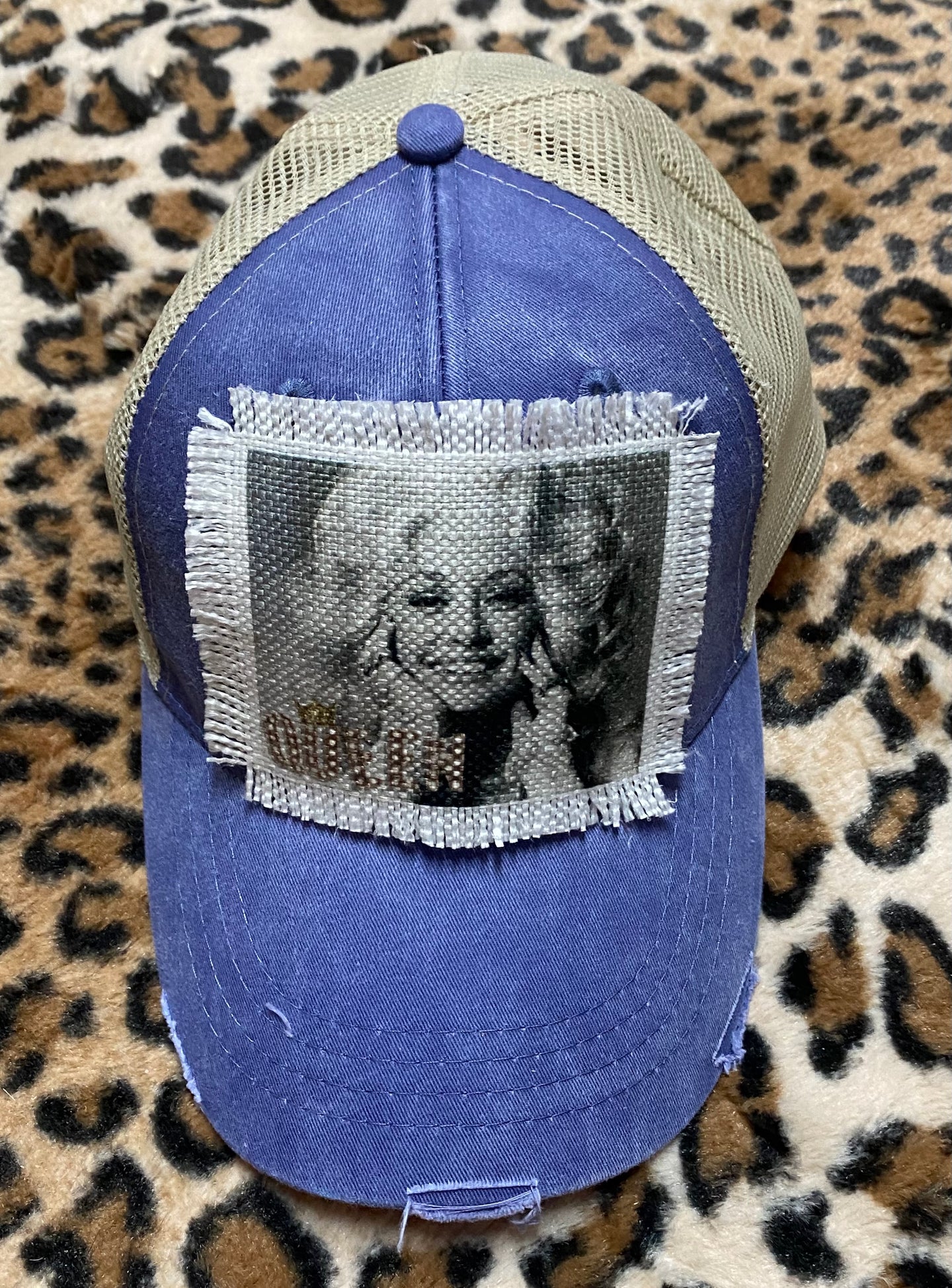 Purple Distressed Hat 