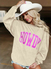 Load image into Gallery viewer, Full Size HOWDY Graphic Round Neck Sweatshirt
