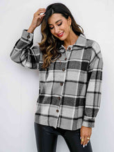 Load image into Gallery viewer, Plaid Button-Down Jacket
