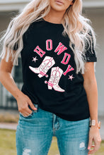 Load image into Gallery viewer, HOWDY Cowboy Boots Graphic Tee
