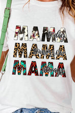 Load image into Gallery viewer, MAMA Graphic Cuffed Round Neck Tee Shirt
