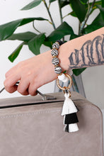 Load image into Gallery viewer, Beaded Keychain with Layered Tassel
