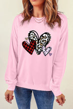 Load image into Gallery viewer, Heart Round Neck Dropped Shoulder Sweatshirt
