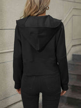 Load image into Gallery viewer, Zip-Up Raglan Sleeve Hoodie with Pocket
