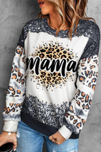 Load image into Gallery viewer, MAMA Leopard Round Neck Sweatshirt
