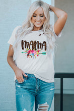 Load image into Gallery viewer, MAMA Graphic Distressed Round Neck Tee
