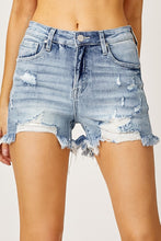 Load image into Gallery viewer, RISEN High Waist Distressed Denim Shorts
