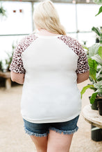 Load image into Gallery viewer, Plus Size Mixed Print Contrast Tee Shirt
