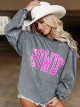 Load image into Gallery viewer, Full Size HOWDY Graphic Round Neck Sweatshirt
