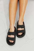 Load image into Gallery viewer, Qupid Comfy Casual Rubber Slide Sandal in Black
